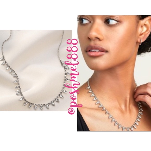 Stella & Dot Jewelry - S&D DelicateCrystal Featherweight Silver Necklace